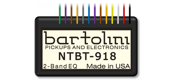 NTBT 2-Band EQ Preamp Module - Bartolini Pickups & Electronics
