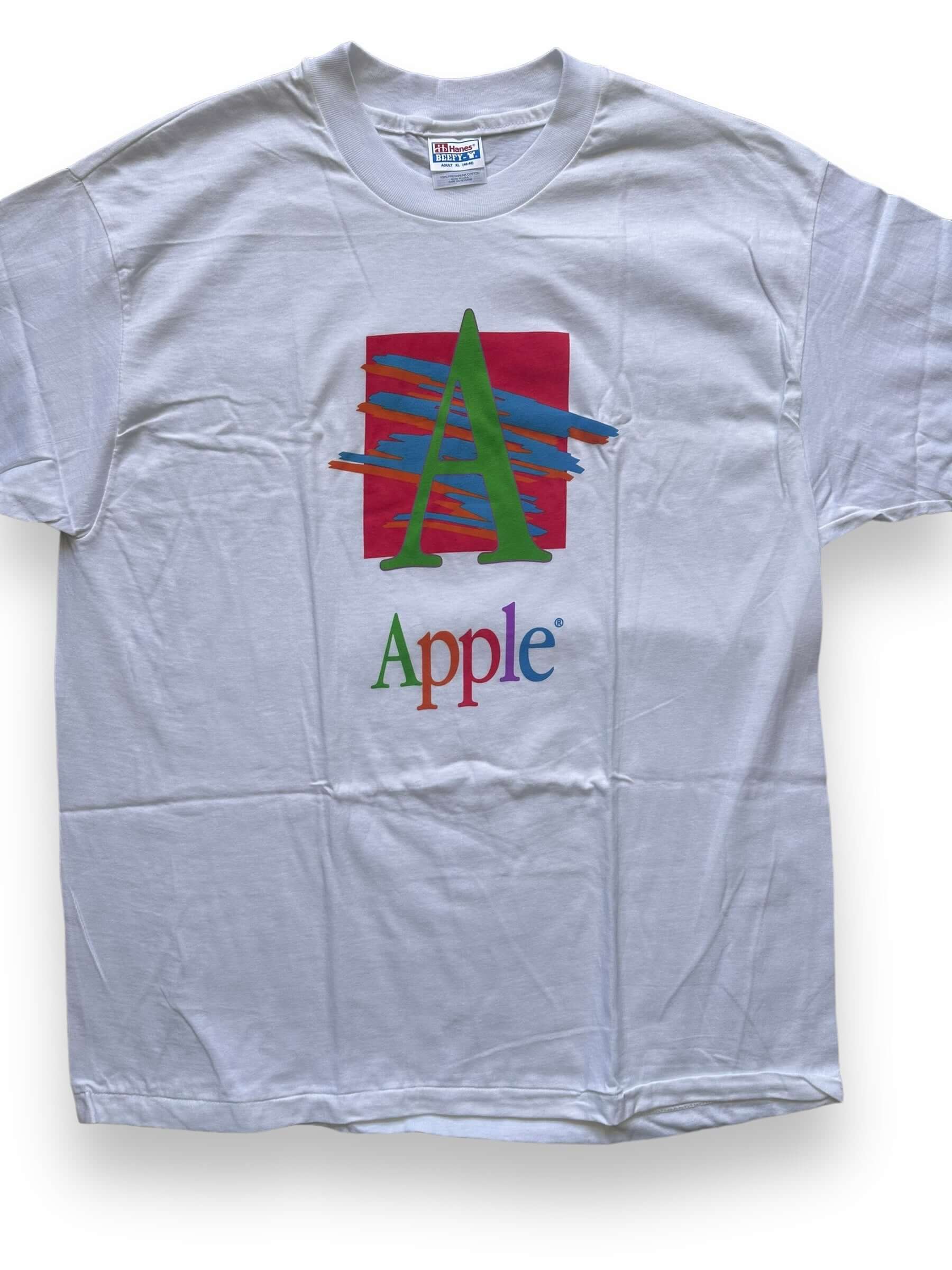 Vintage NOS Apple Computers Single Stitch Rainbow Spellout T-Shirt