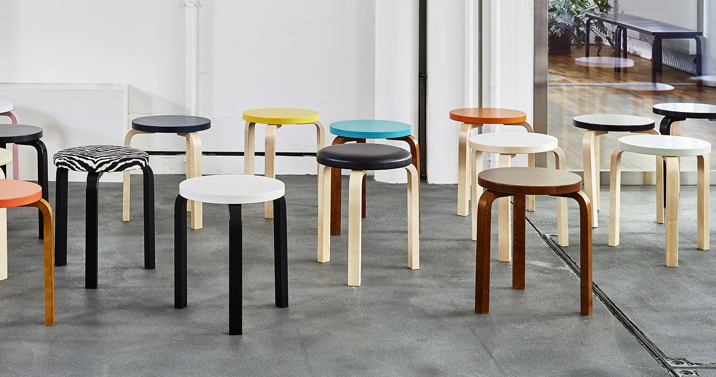 即納》スツール 60 ホワイト ラミネート［ アルテック ］ | REAL Style