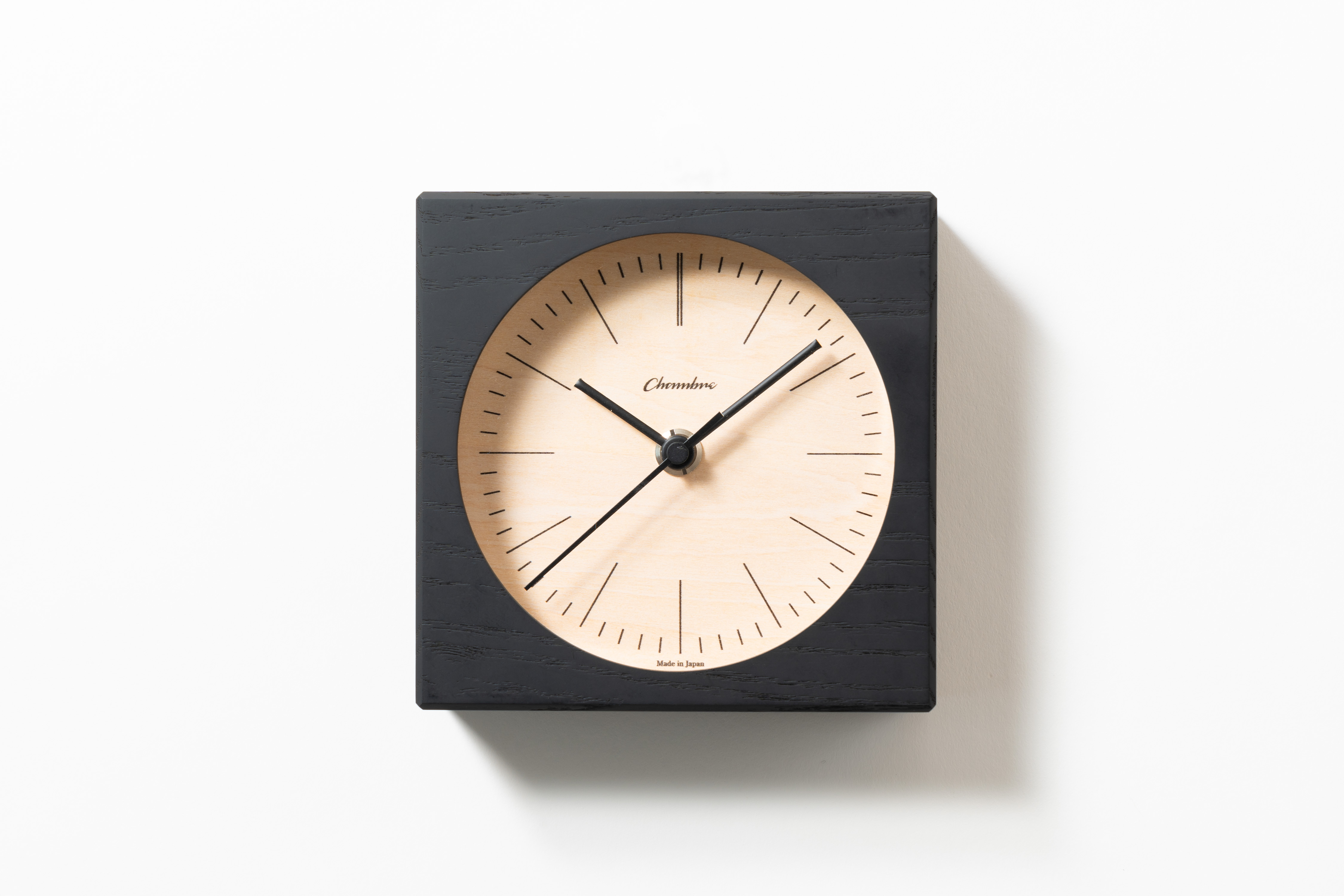 LINE DESK CLOCK DARK BROWN | シャンブル【CHAMBRE】byインターゼロ