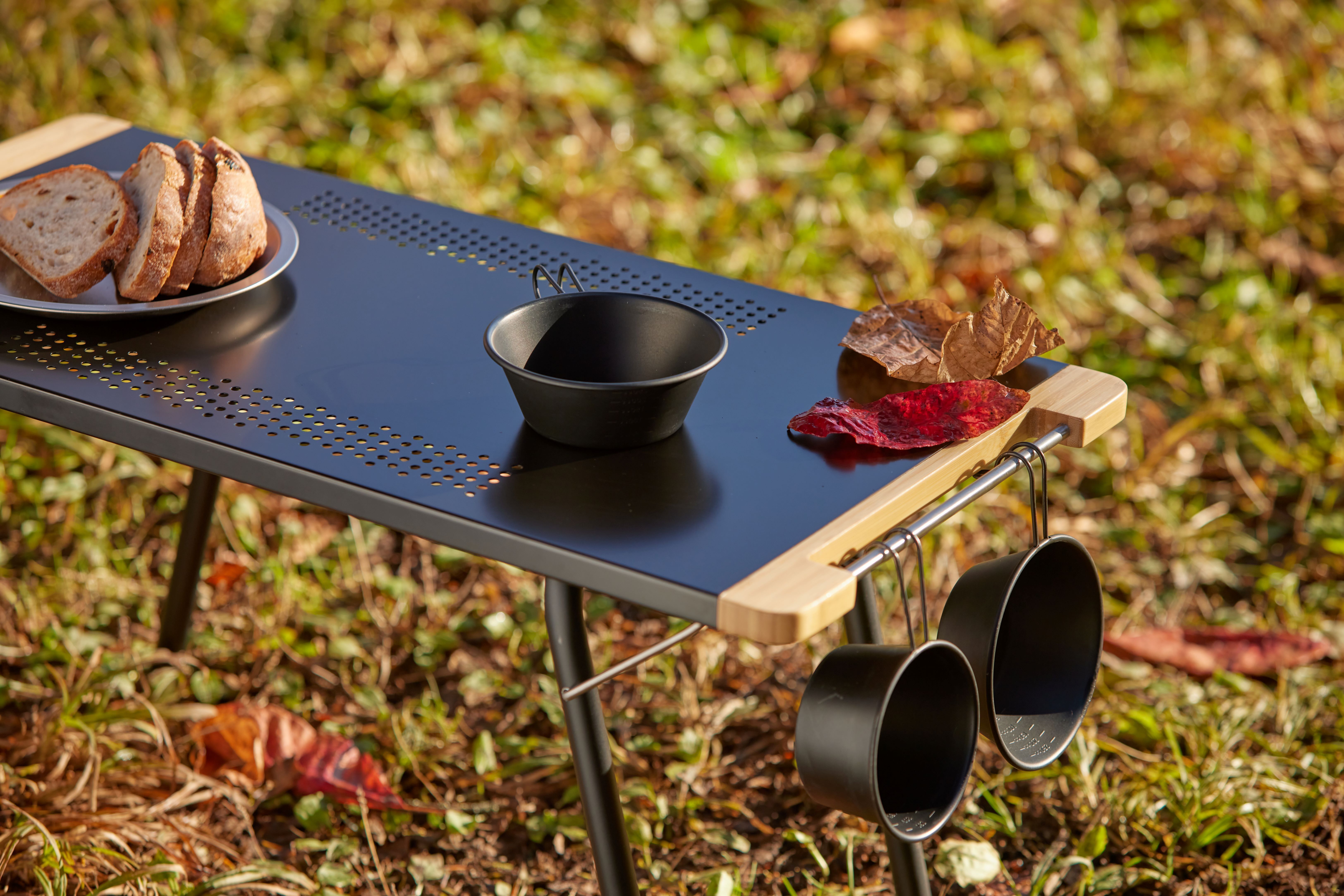 ファイヤーサイド テーブルロング ブラック（TA-080BK） | アウトドア