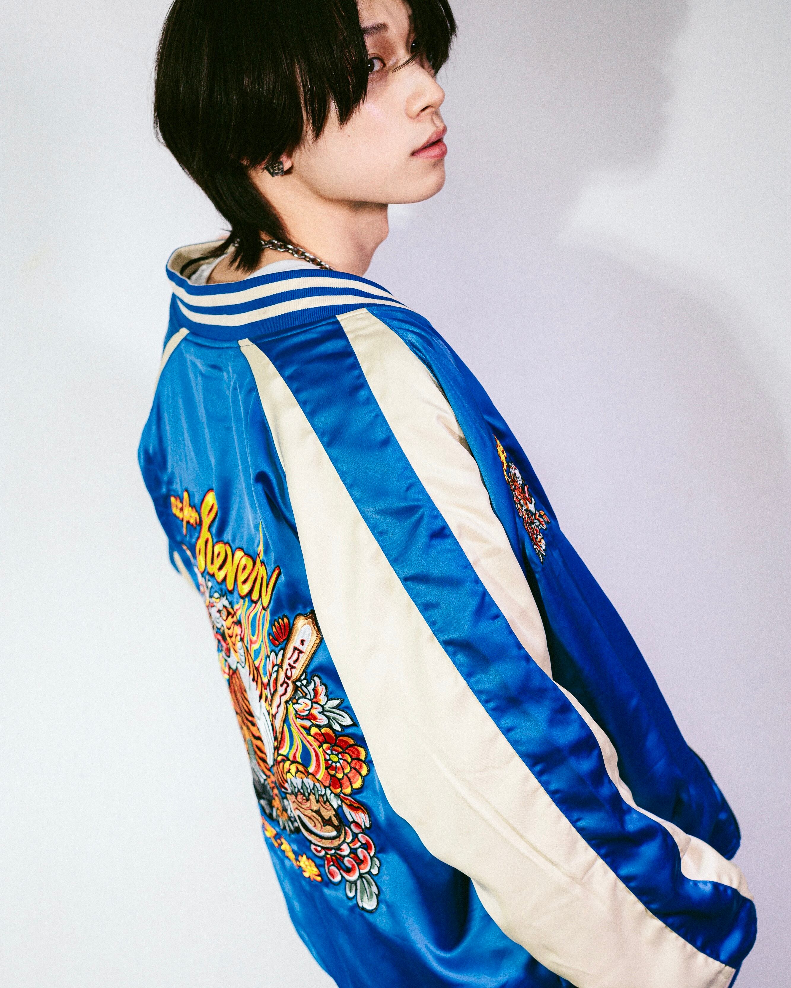 Tiger reversible スカジャン【BLUE/BLACK】 | チュウカタベタイ