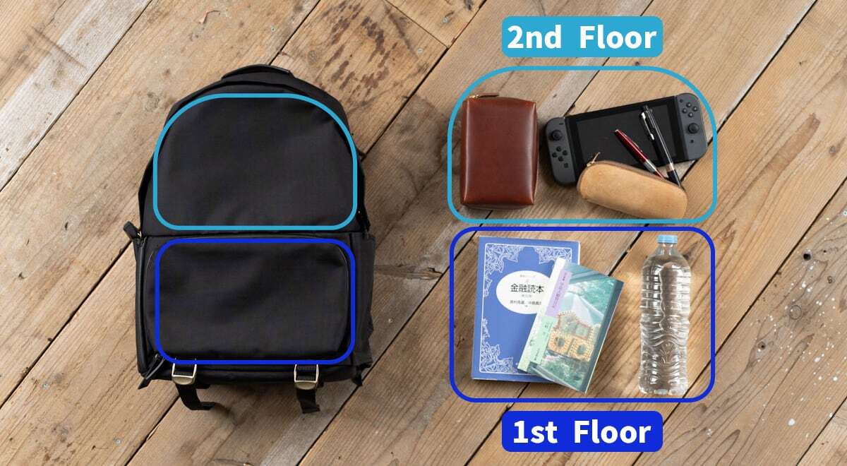 オンオフ使える2階建て構造バックパック「FLOORPACK Flex」 | drip公式