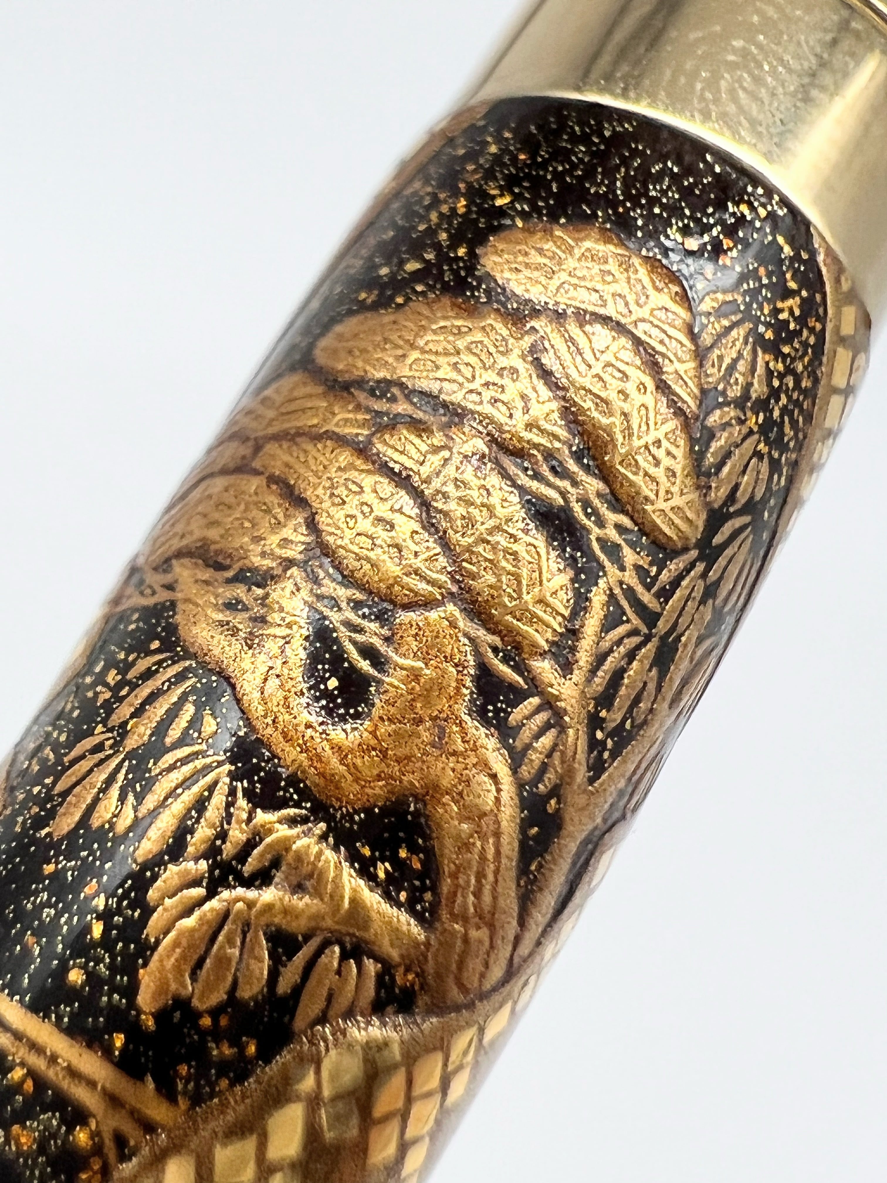 80s セーラー万年筆 木軸黒檀加賀高蒔絵 楼閣山水 旧 SAILOR （中字