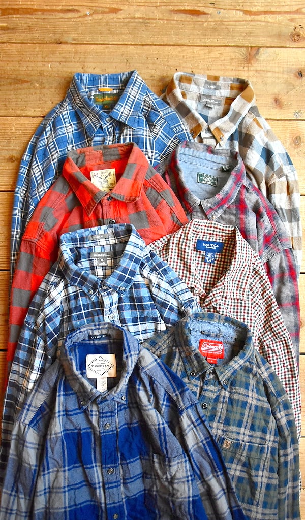 Flannel Plaid Shirt】 ネルシャツ定番チェックシャツ入荷～@古着屋