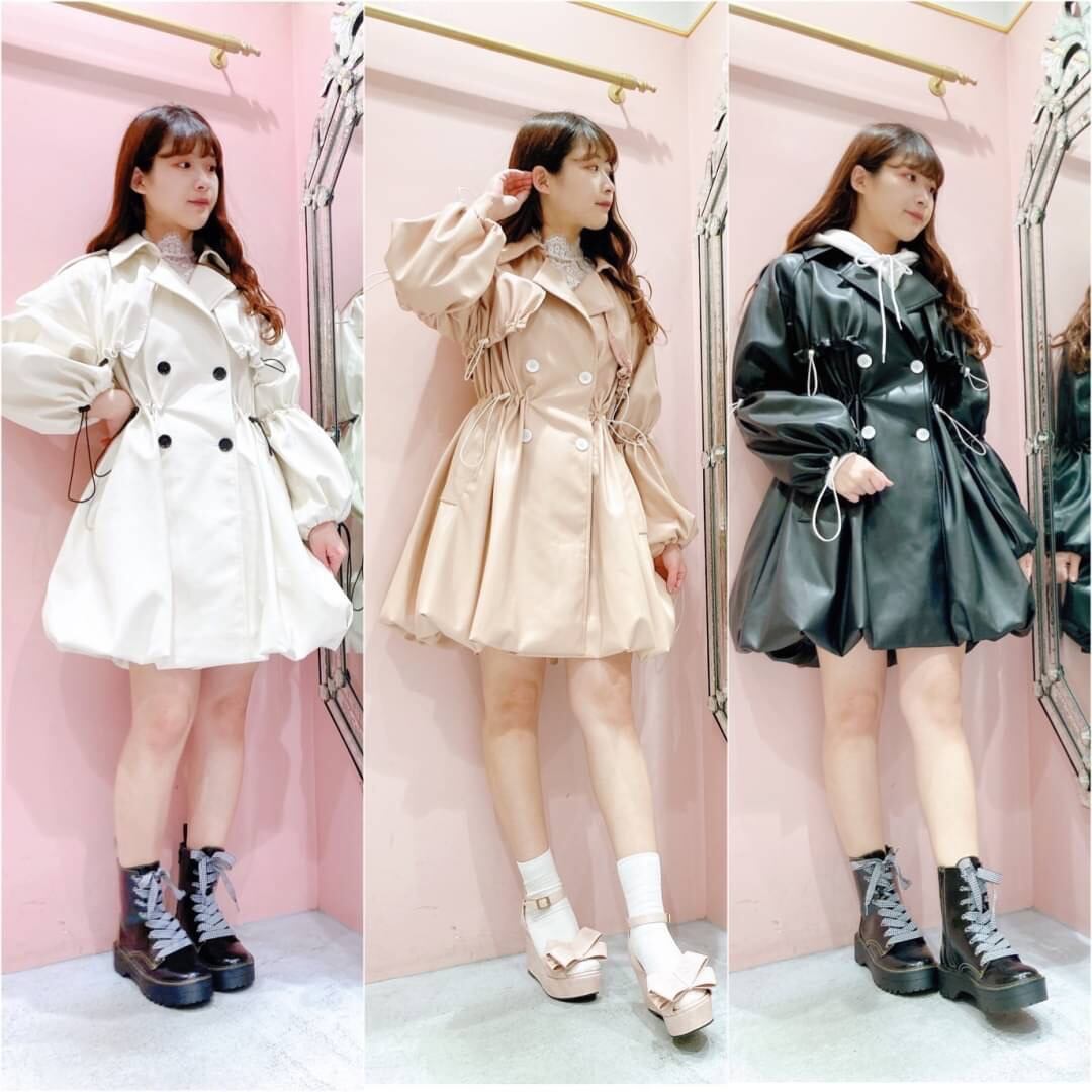 staff】バルーンレザーコート🤍chisaki | lilLilly official webstore