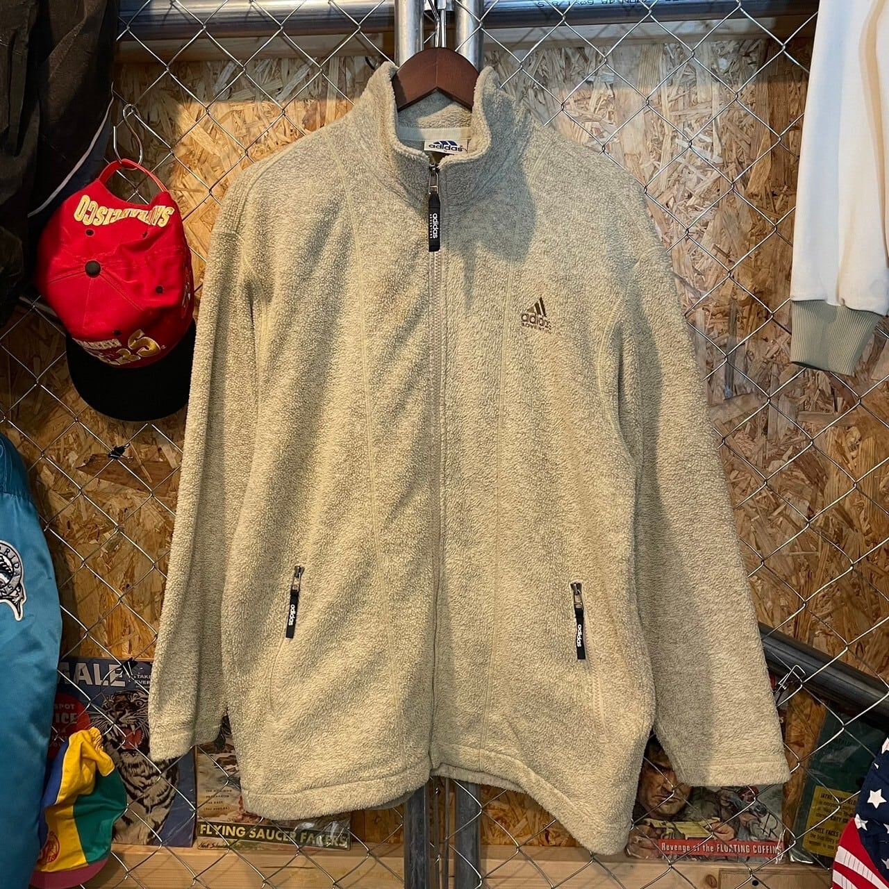 adidas アディダス 90s ヴィンテージ バックロゴ 刺繍ロゴ フリース