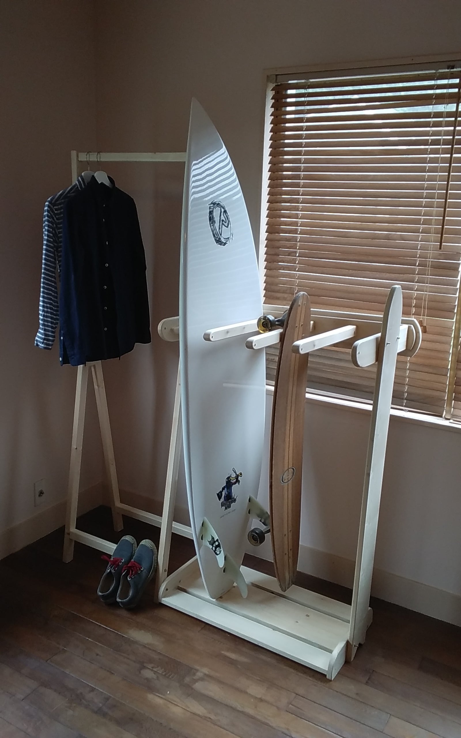 ウェットスーツラック&サーフボードラック4本用 | 喜亜工房 kia-koubou