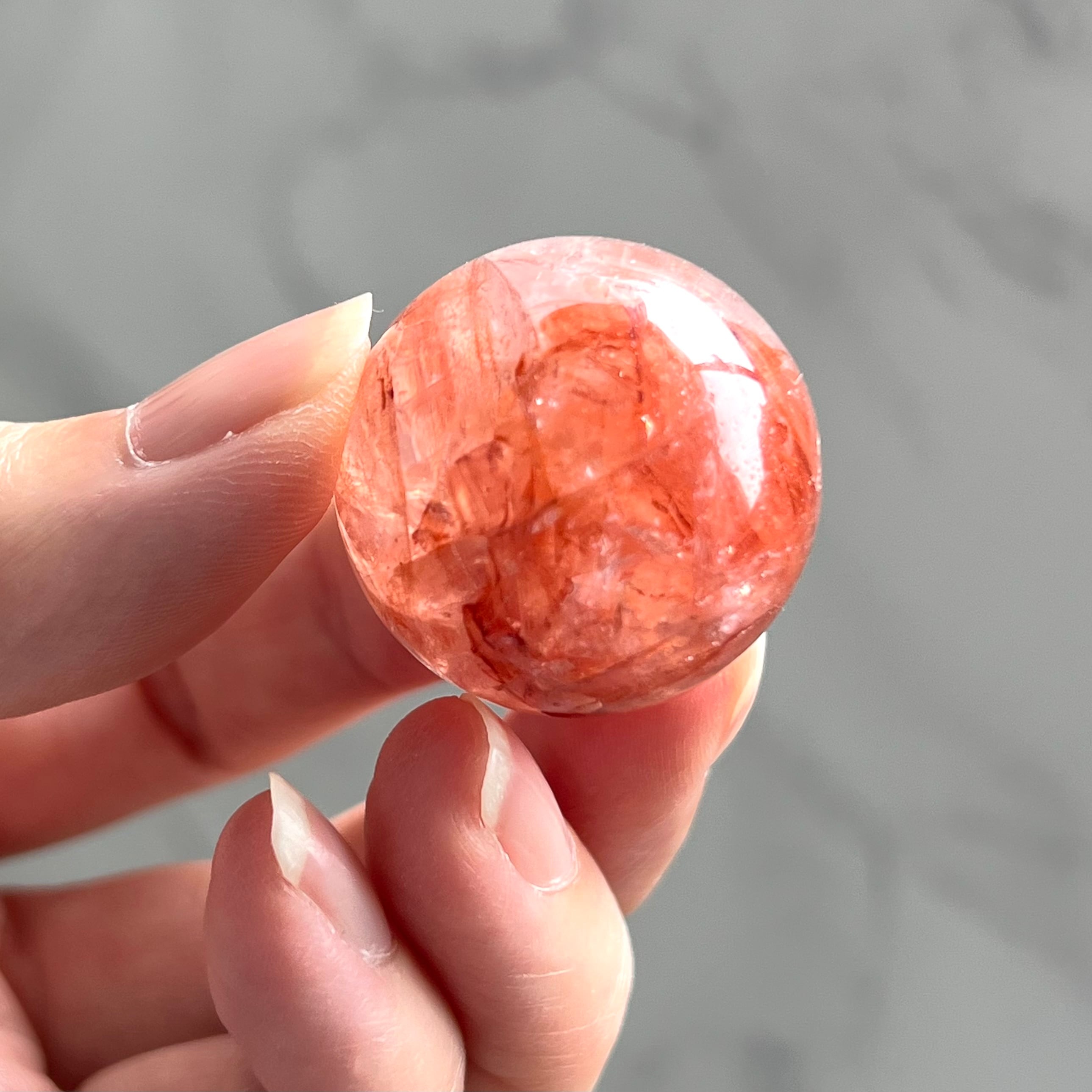 ヒマラヤレッドクォーツA＊ヘマタイトインクォーツ＊スフィア