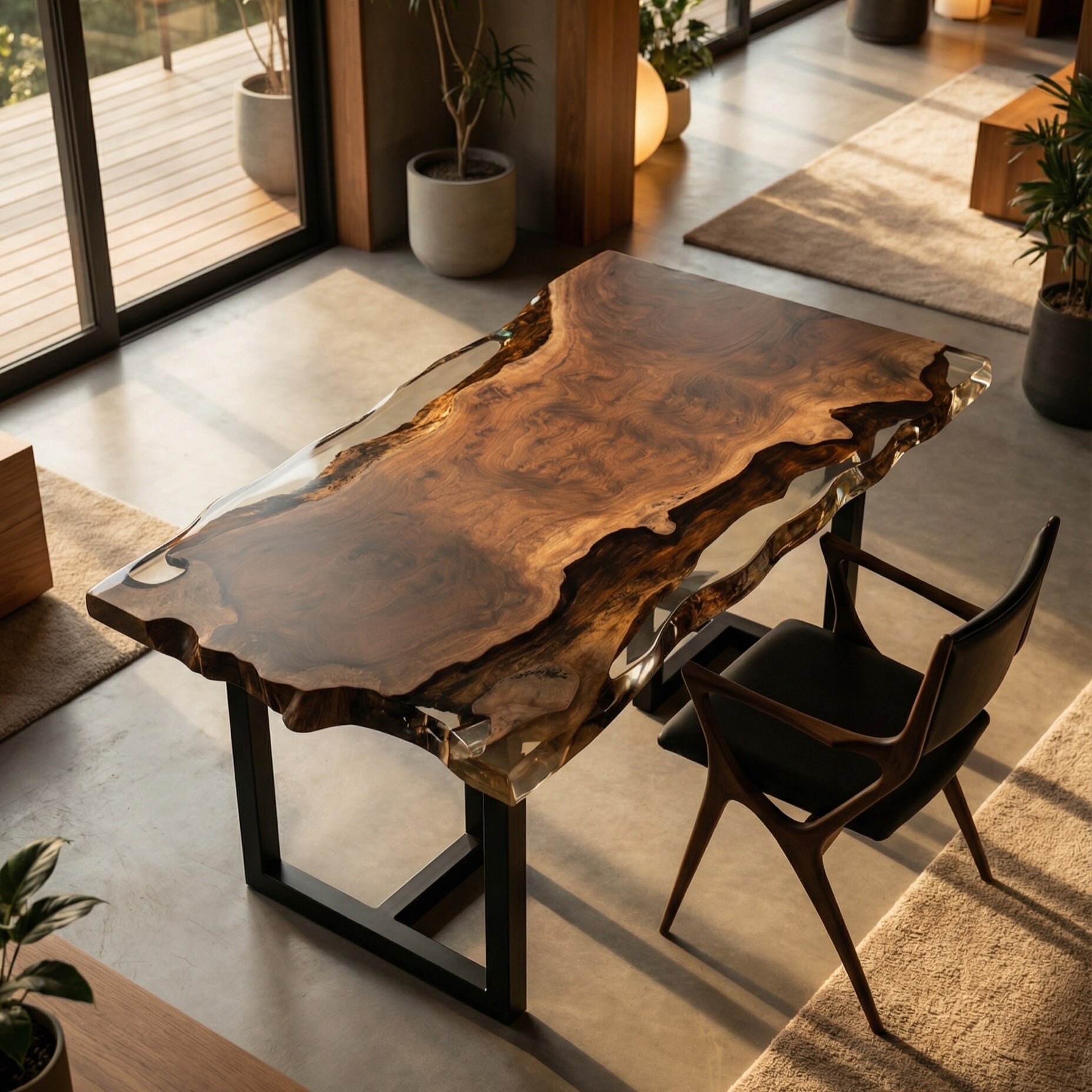 Premium】クラロウォールナット_1415×900‐800×50_青山店_テーブル天板