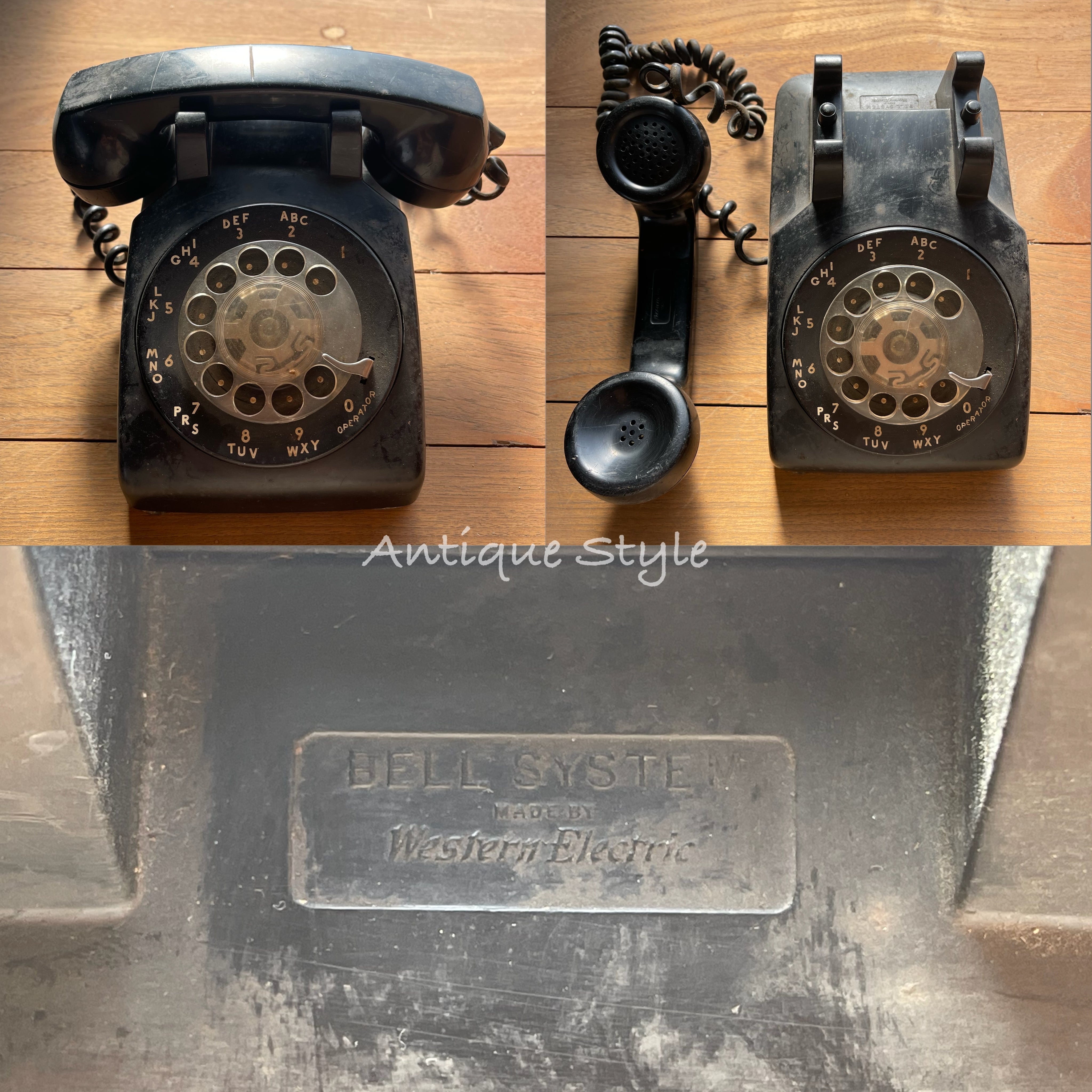 Bell System ヴィンテージ 黒電話 Western Electric 電話機 レトロ USA