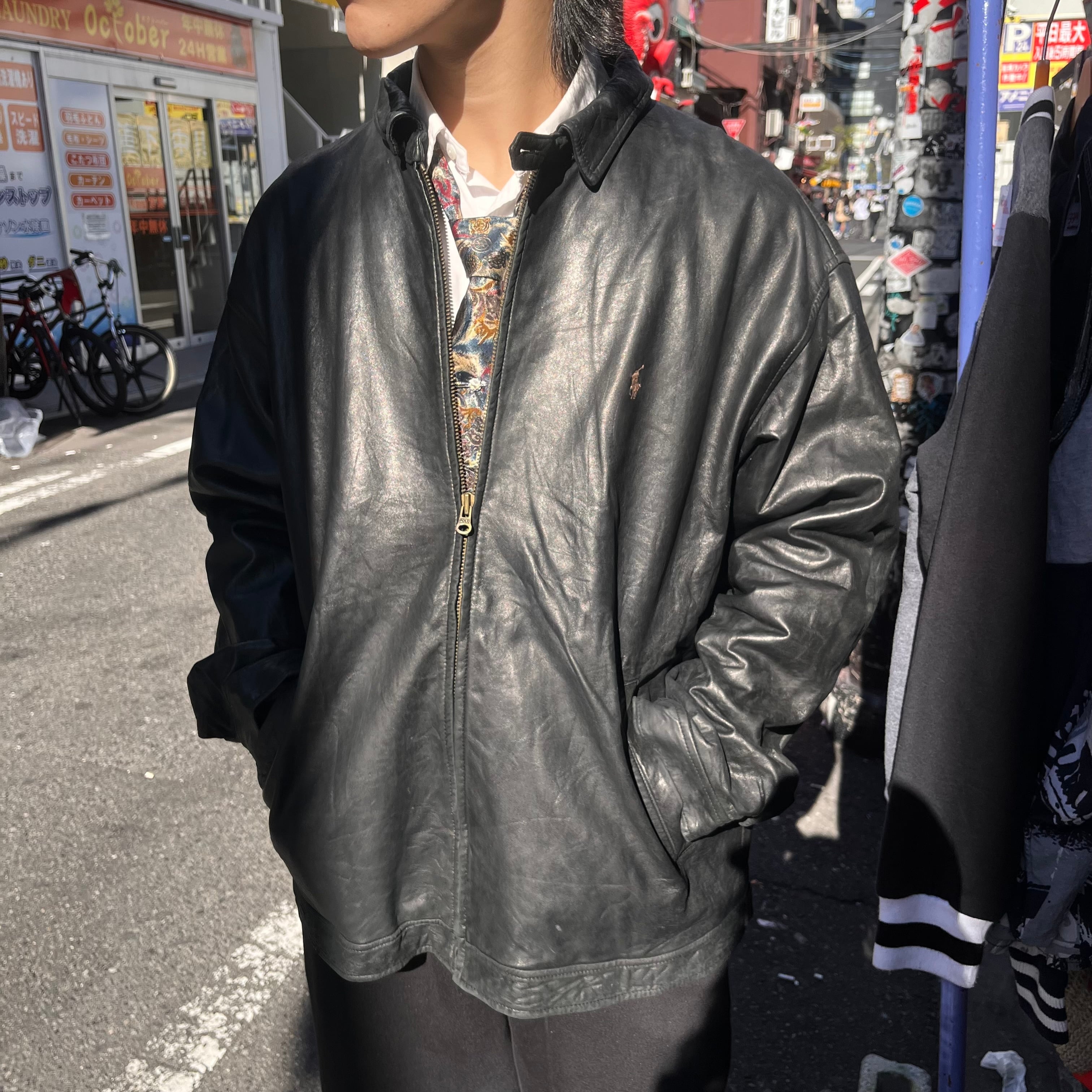 RalphLaurent/ラルフローレン】レザースウィングトップ | 古着屋KAKAVAKA