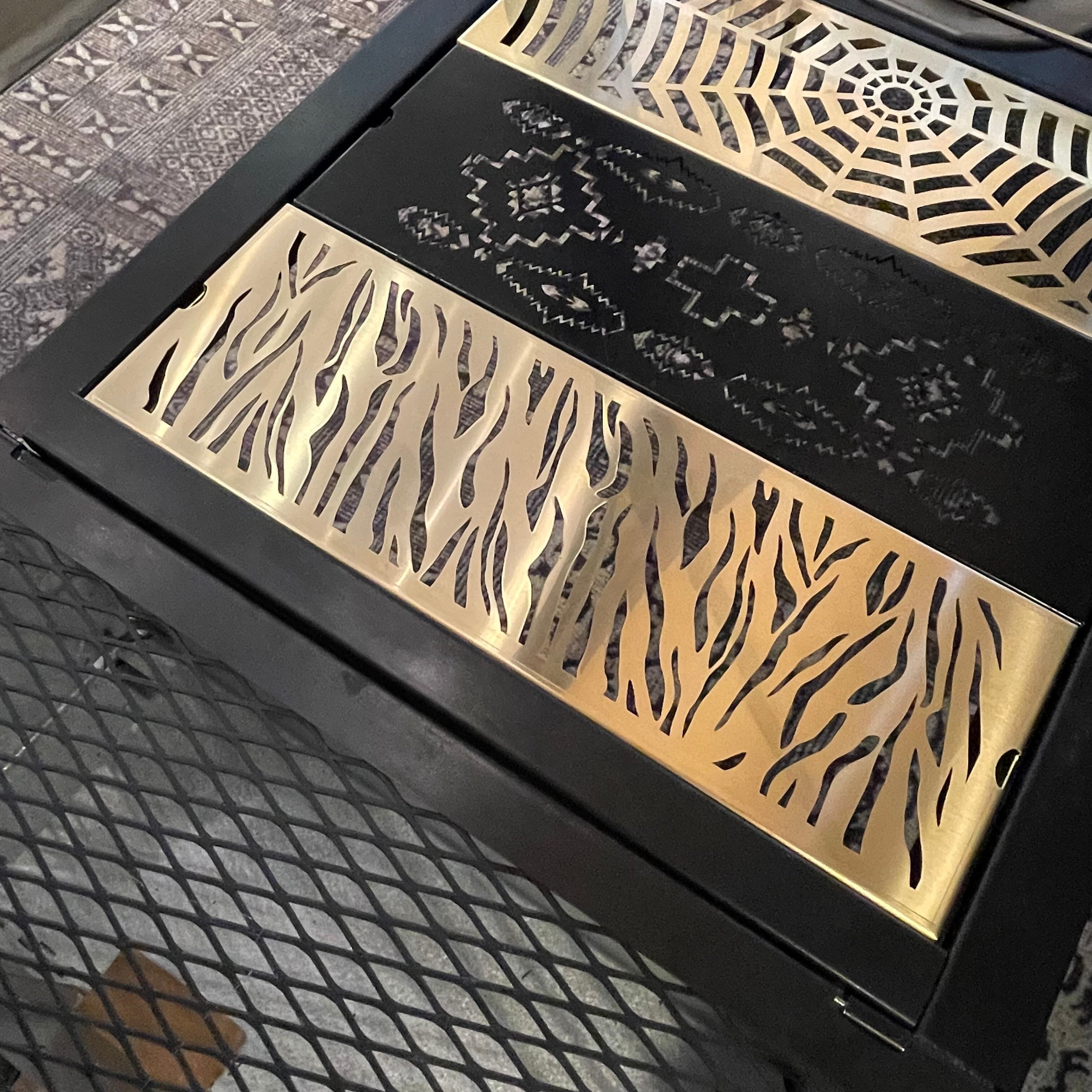 IGT 天板 真鍮 ハーフユニット 【 タイガー 】アイアングリルテーブル