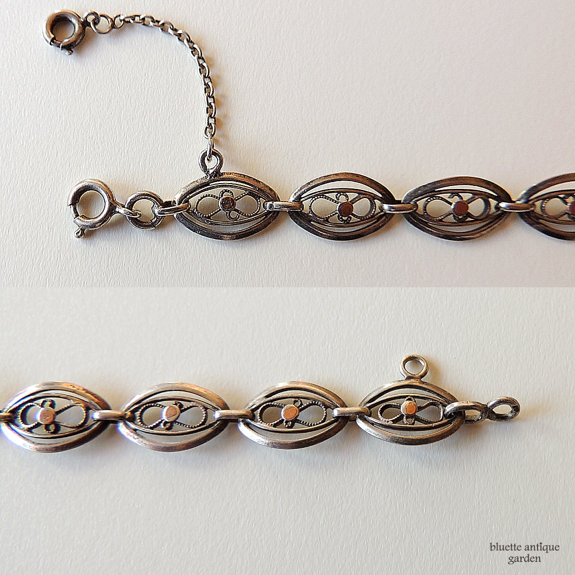 フランスアンティーク シルバー800 マーユ ブレスレット