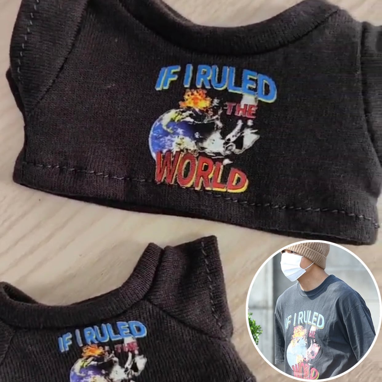 お迎えTシャツ』テヒョン フレンズ テテ V BTS ぬい服 洋服 着せ替え