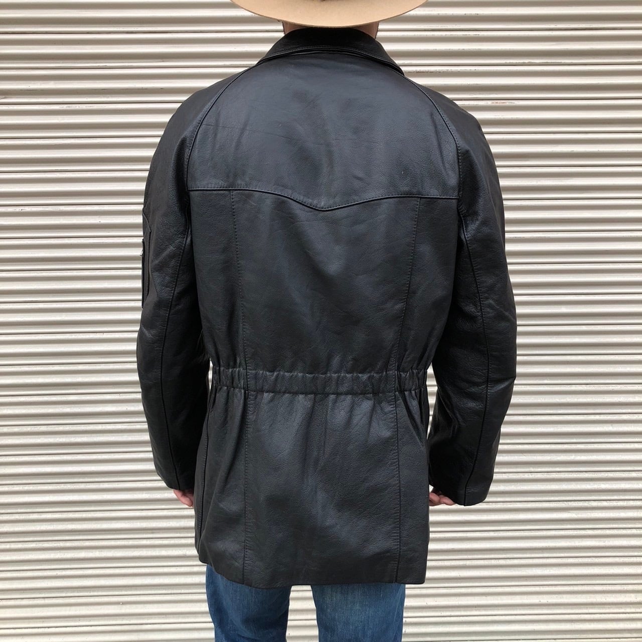 70s Italy Policeman イタリア ポリスマン レザー ジャケット