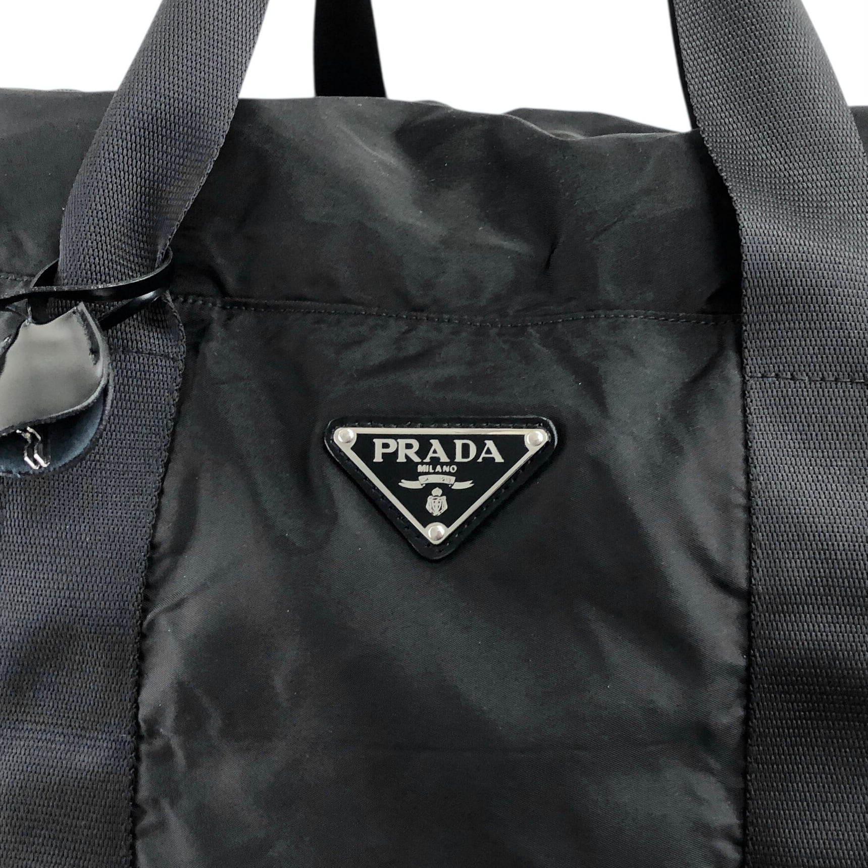 PRADA プラダ ボストンバッグ ブラック トライアングルロゴ ナイロン