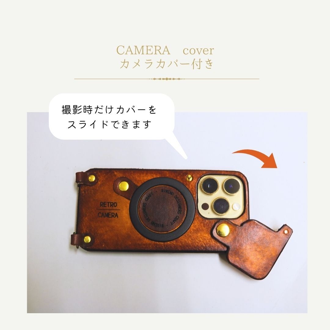 81wind】mugsafe 対応 レトロカメラ風 スマホケース スマホカバー