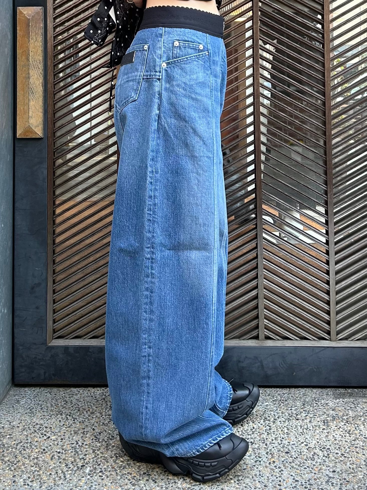 25SS】FETICO フェティコ /ORGANIC COTTON DENIM WIDE-LEG JEANS