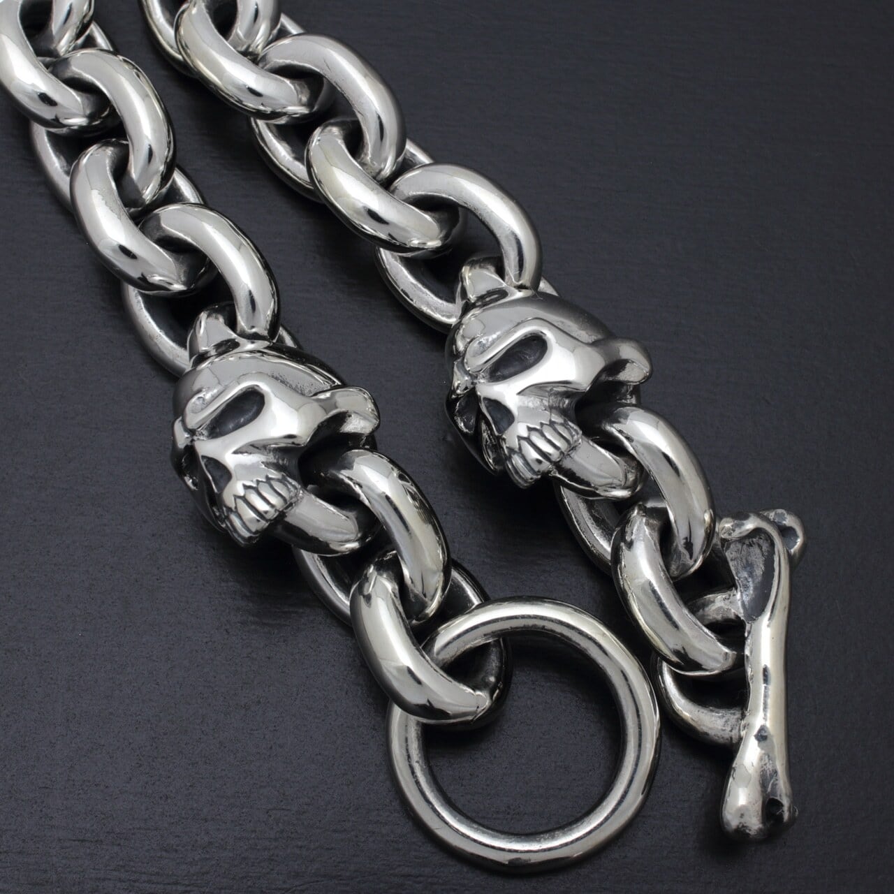 THIRTEENDESIGNS サーティーンデザインズ KB-2 MAD TWO SKULL BRACELET