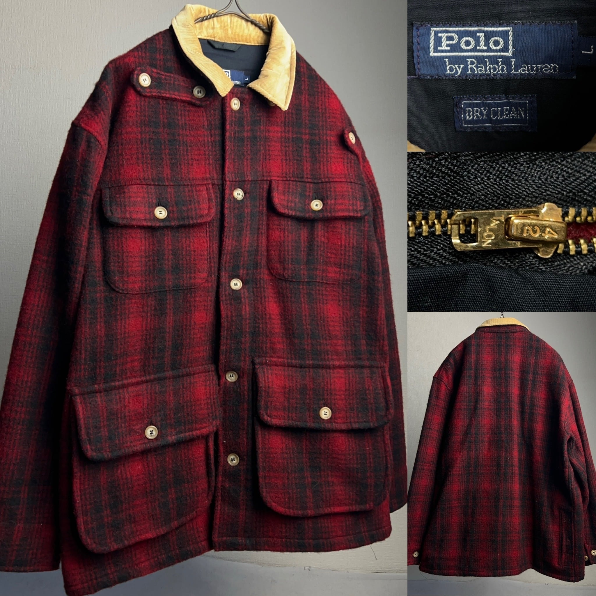 80's~90's Polo by Ralph Lauren Wool Hunting Jacket SIZE L 90年代