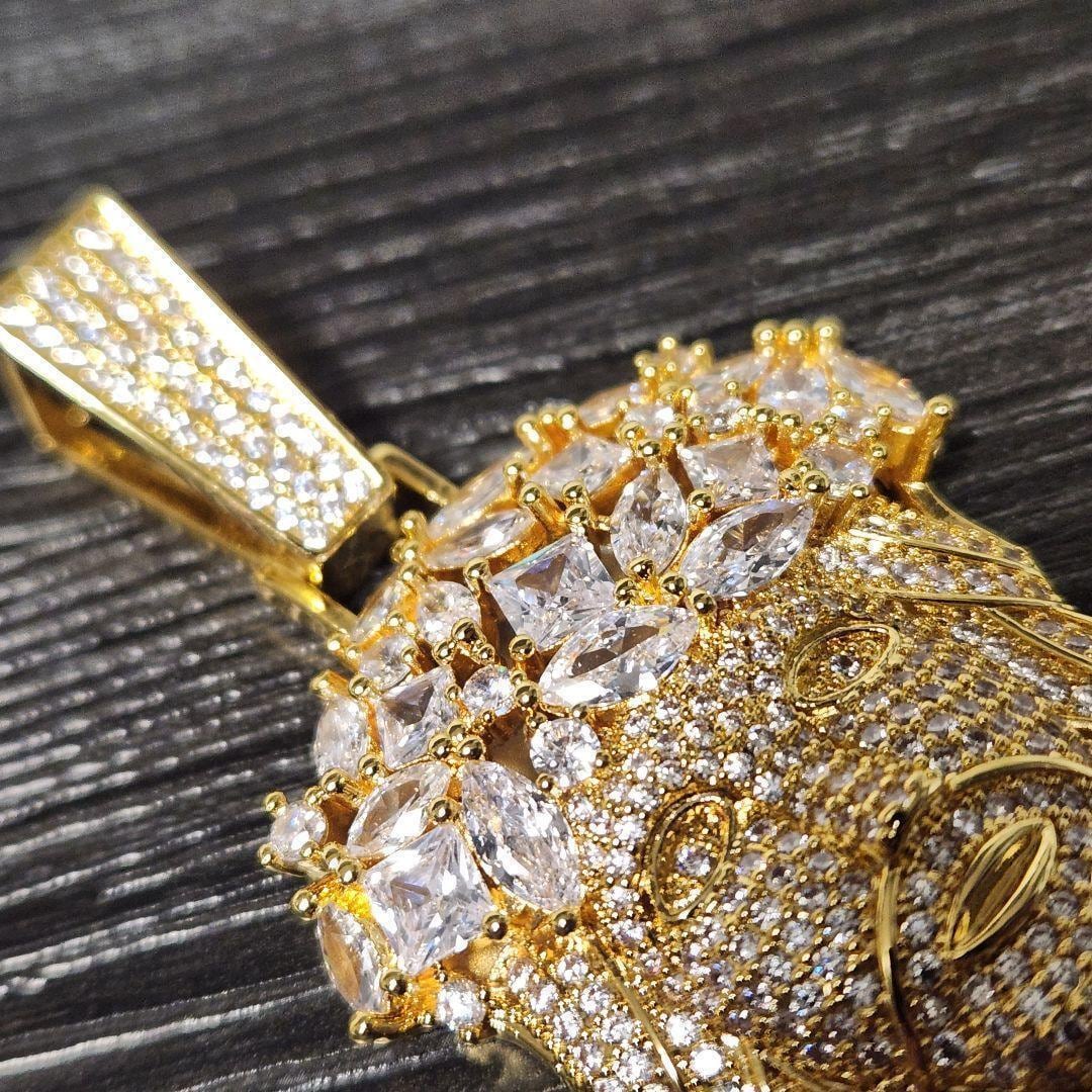 18kgp ジーザスネックレス BIGサイズ チェーン付 ステンレス316L