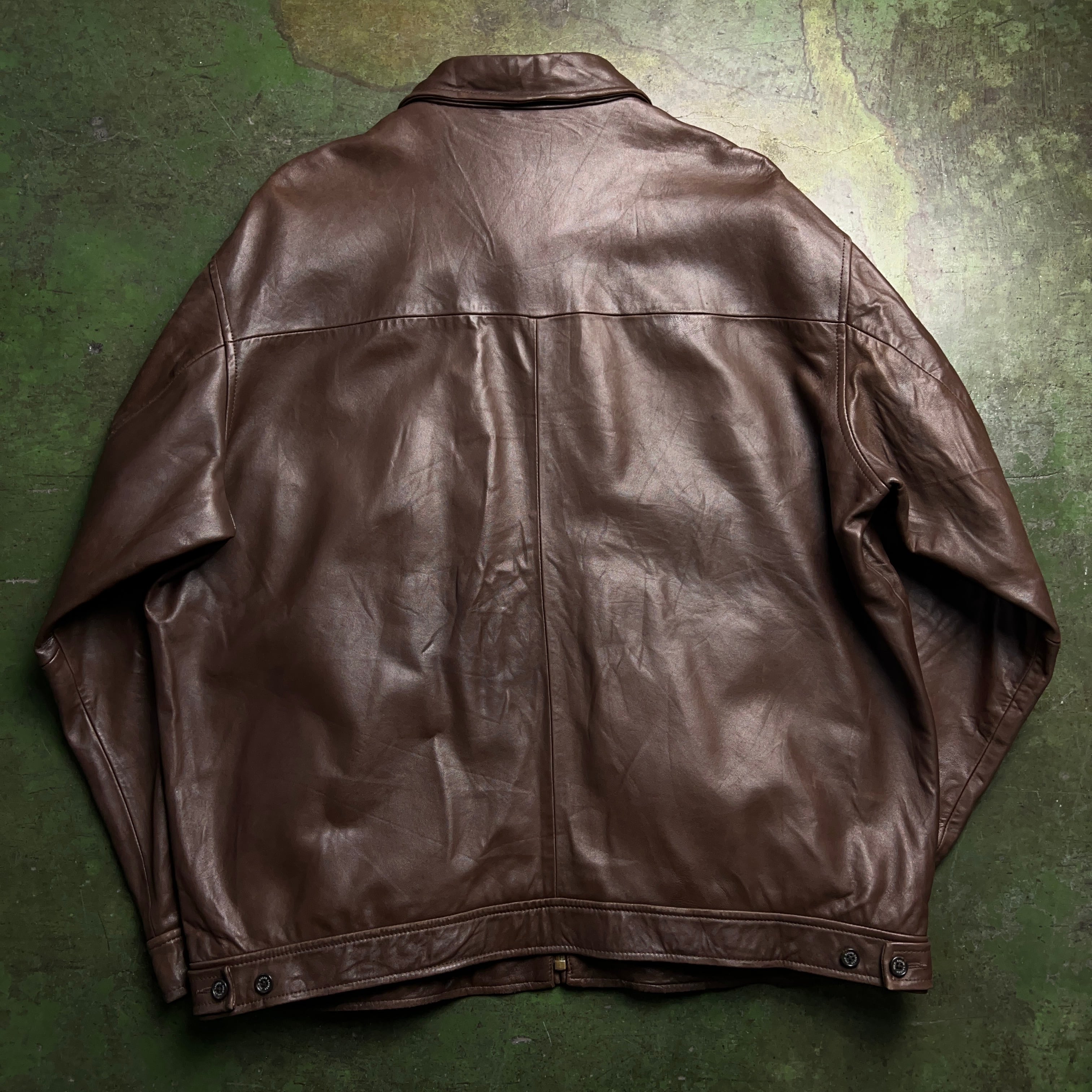 90's Polo by Ralph Lauren Leather Swingtop Jacket SIZE XL 90年代