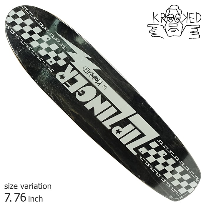 KROOKED ZIP ZINGER BLACK 7.76 inch クルキッド クルックド ジップ