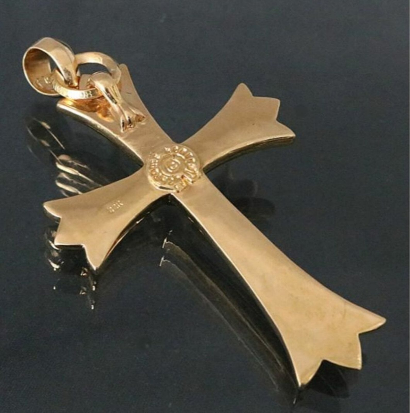 CHROME HEARTS クロムハーツ 22K ラージクロス withベイル チャーム