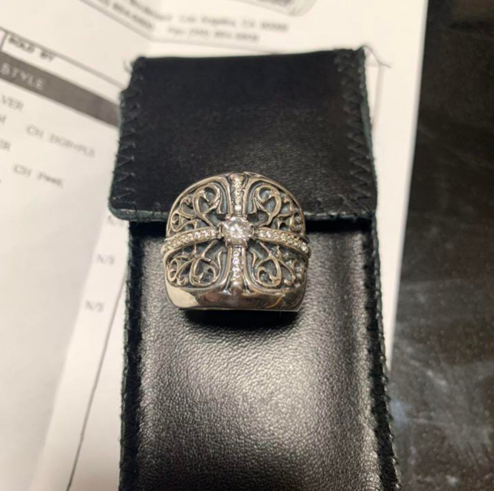 CHROME HEARTS クロムハーツ クラシック オーバルクロスリング 16号