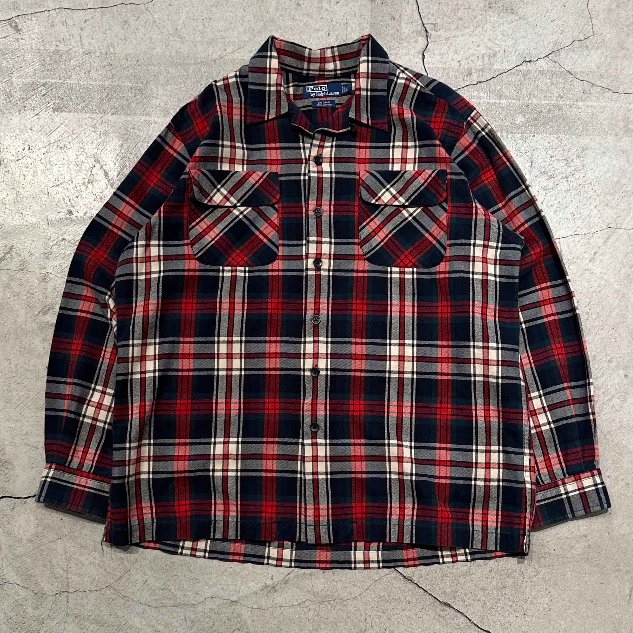 Polo Ralph Lauren SKI CAMP open collar shirt SIZE:L | one day store