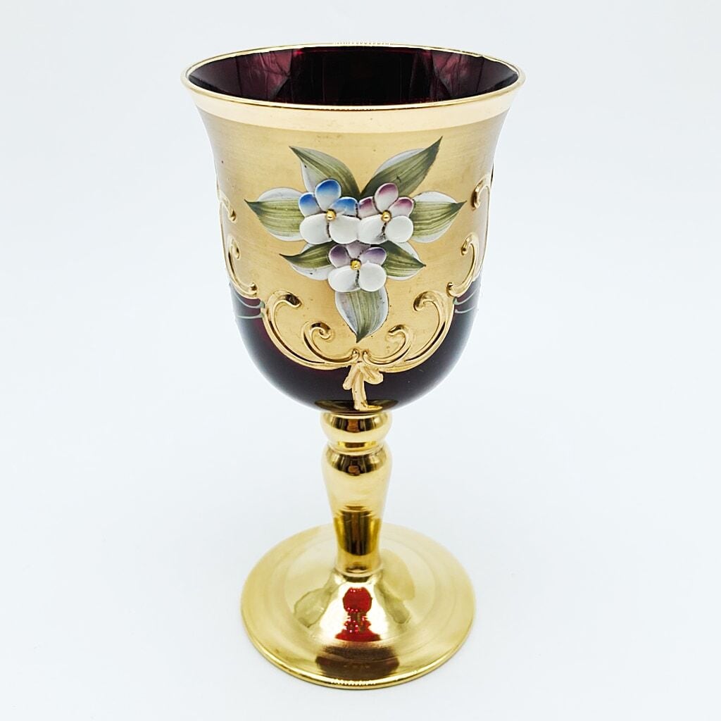 ベネチアングラス ムラノ イタリア ワイングラス レッド LAGUNA MURANO