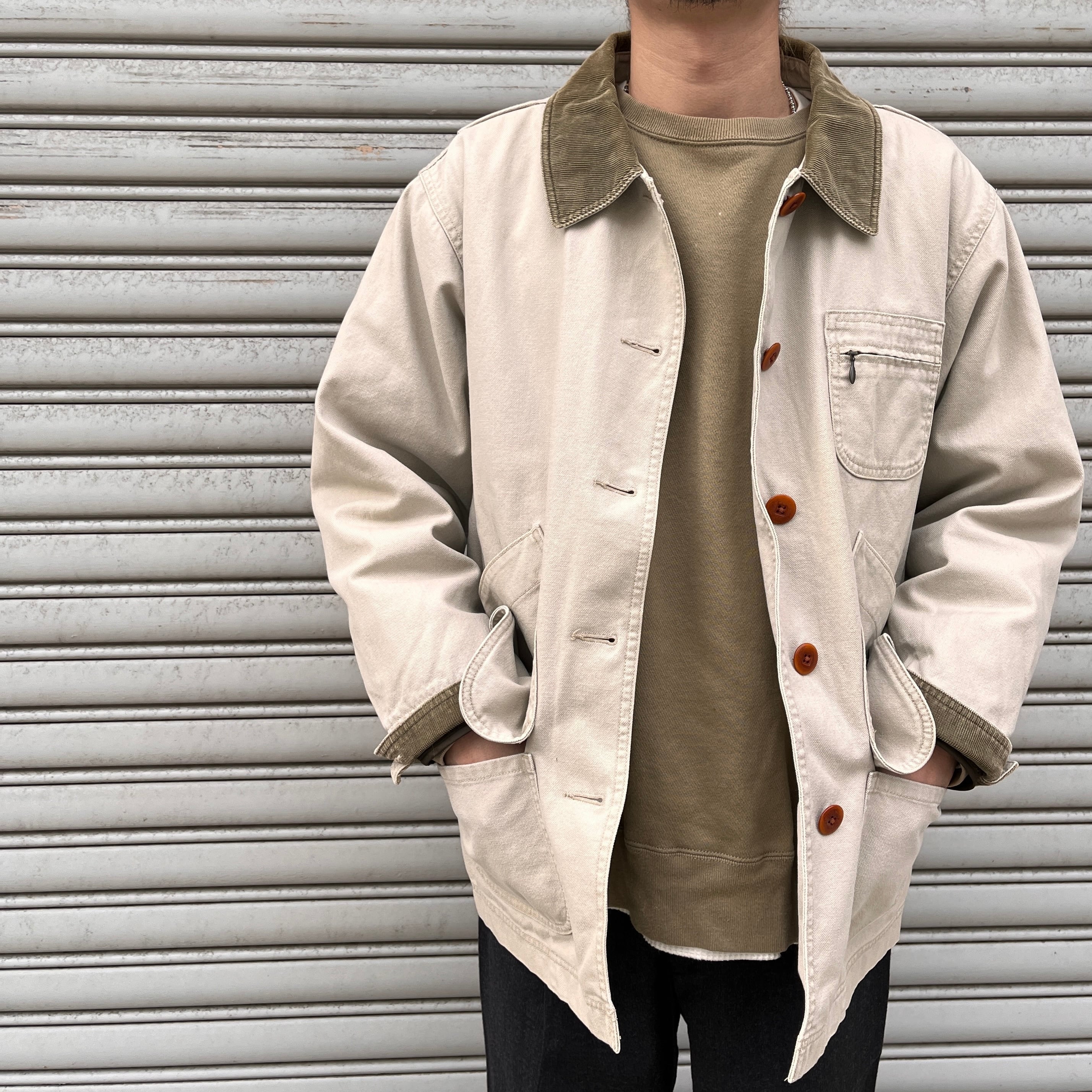 90s L.L.Bean ライナー付きハンティングジャケット ベージュ M相当