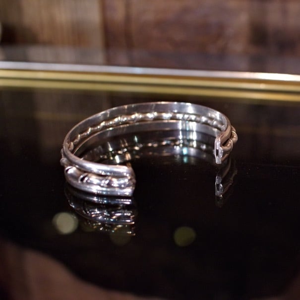 Mexican 925 Sterling Silver Twisted Bangle / メキシコ シルバー