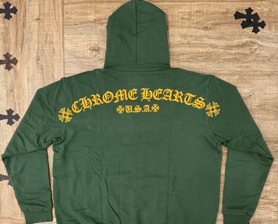 CHROME HEARTS クロムハーツ アーチ ロゴ パーカー 緑/橙 | chromehearts