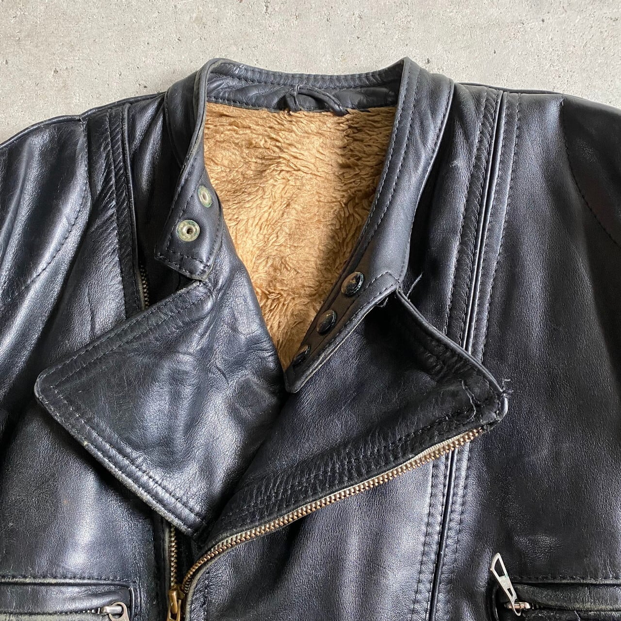 70年代 HARRO ユーロ ビンテージ ダブルライダースジャケット レザー