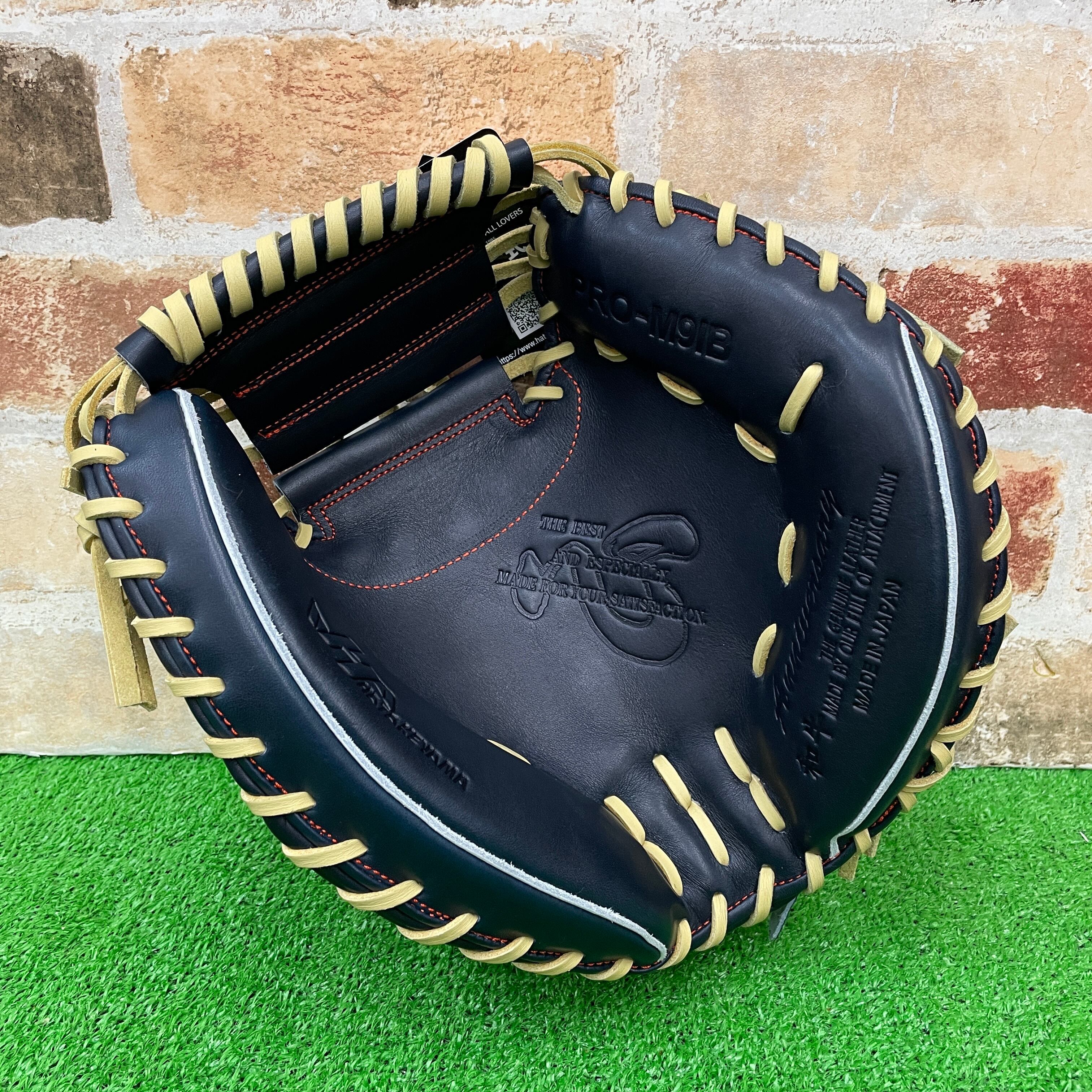 限定】ハタケヤマ 40周年記念 硬式ミット 捕手用 PRO-M91B Iブラック