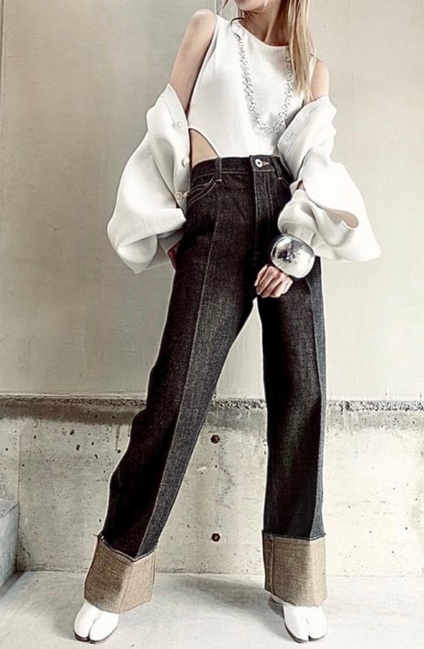 FUMIKA_UCHIDA / Heavy OZ.Denim/ 5 POCKET PANTS (KINARI , INDIGO