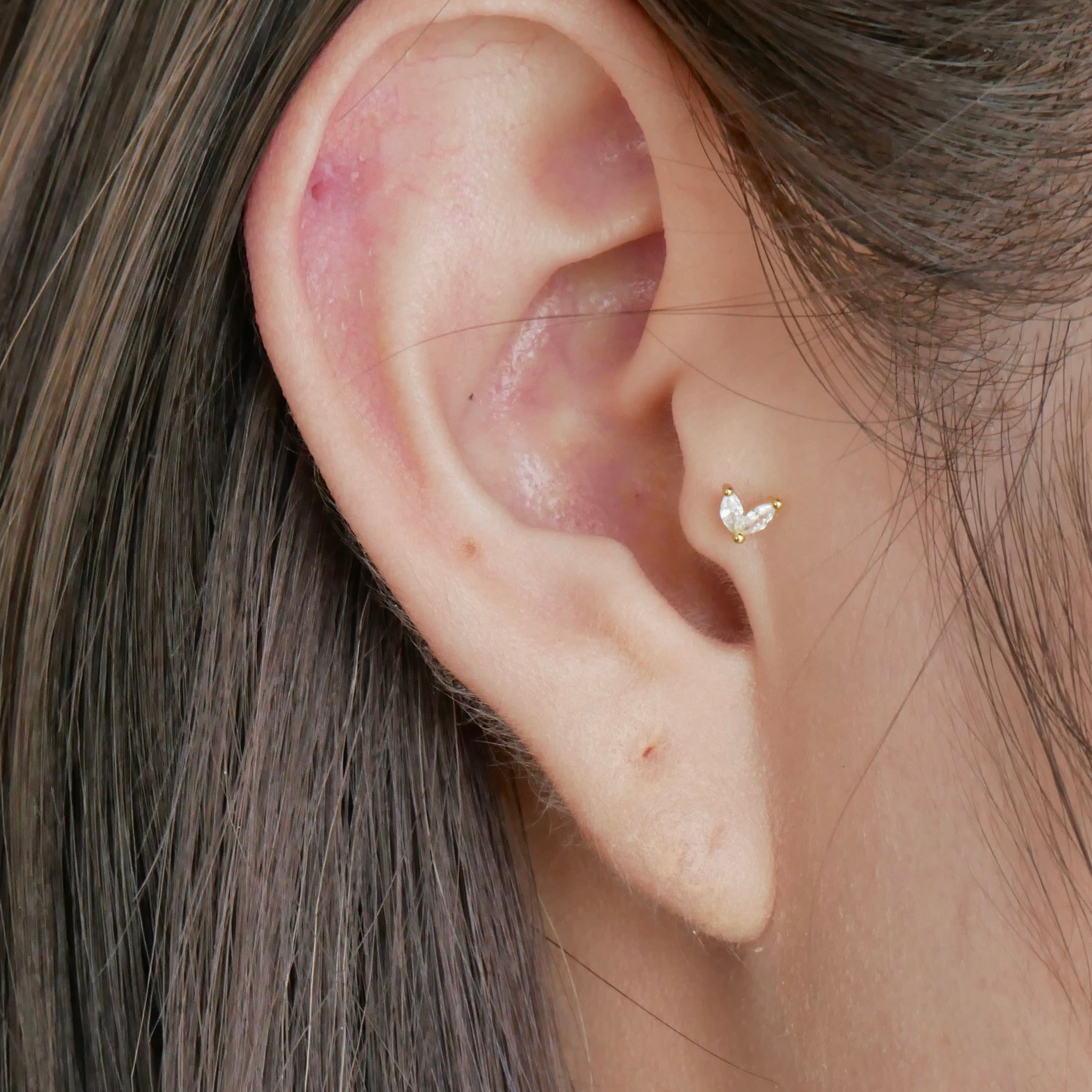 leaf body pierce [ゴールド/軟骨用/単品] | 軟骨ピアス おしゃれな