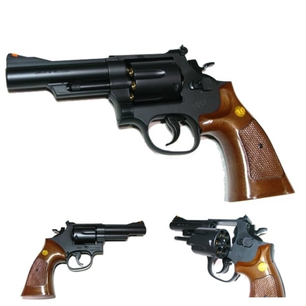 S&W M19 4in ウッドタイプグリップ .357 コンバットマグナム ガスガン