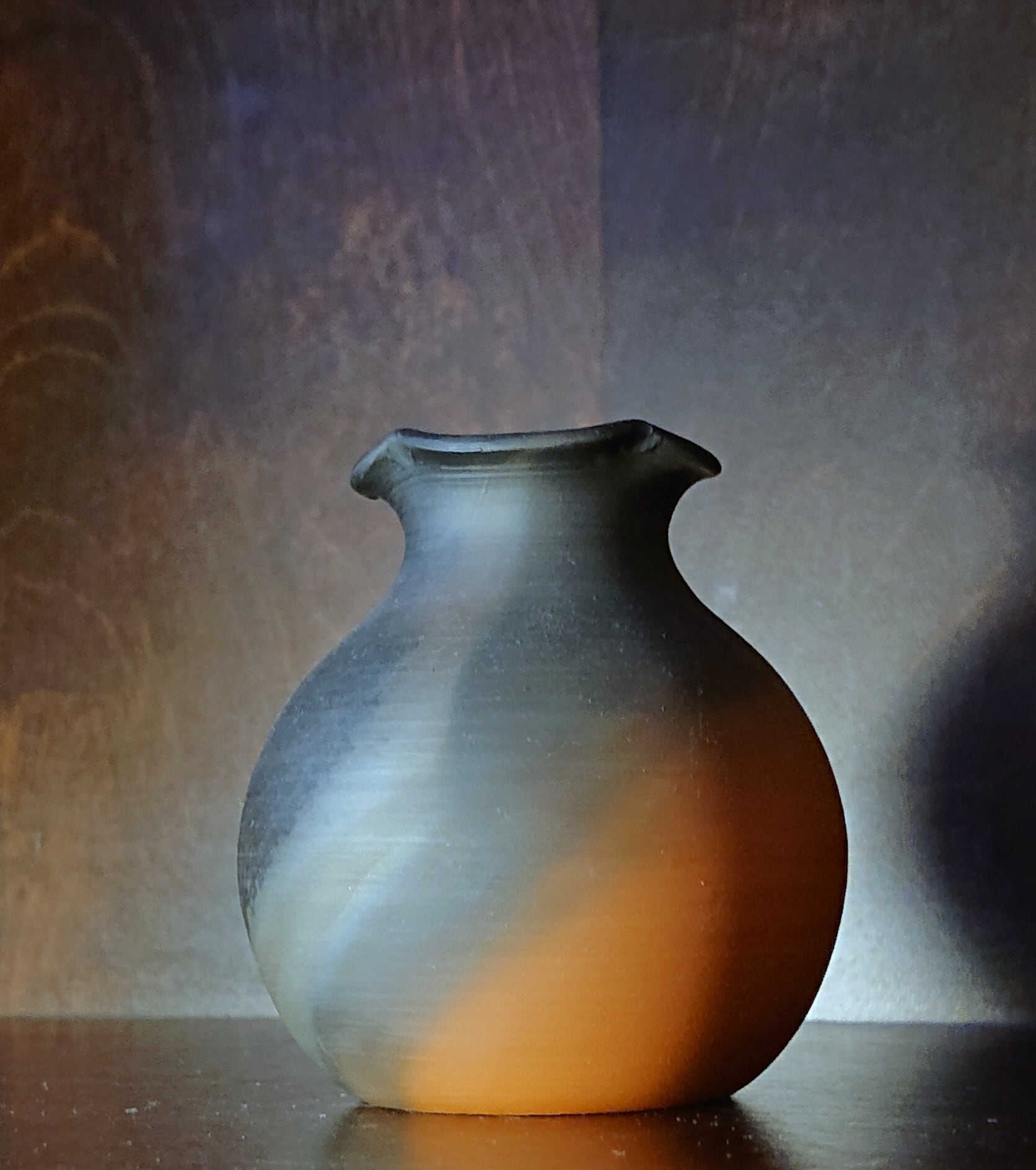 玉堂窯元 無名異焼】ミニ一輪挿し(窯変) | MUKU-AN