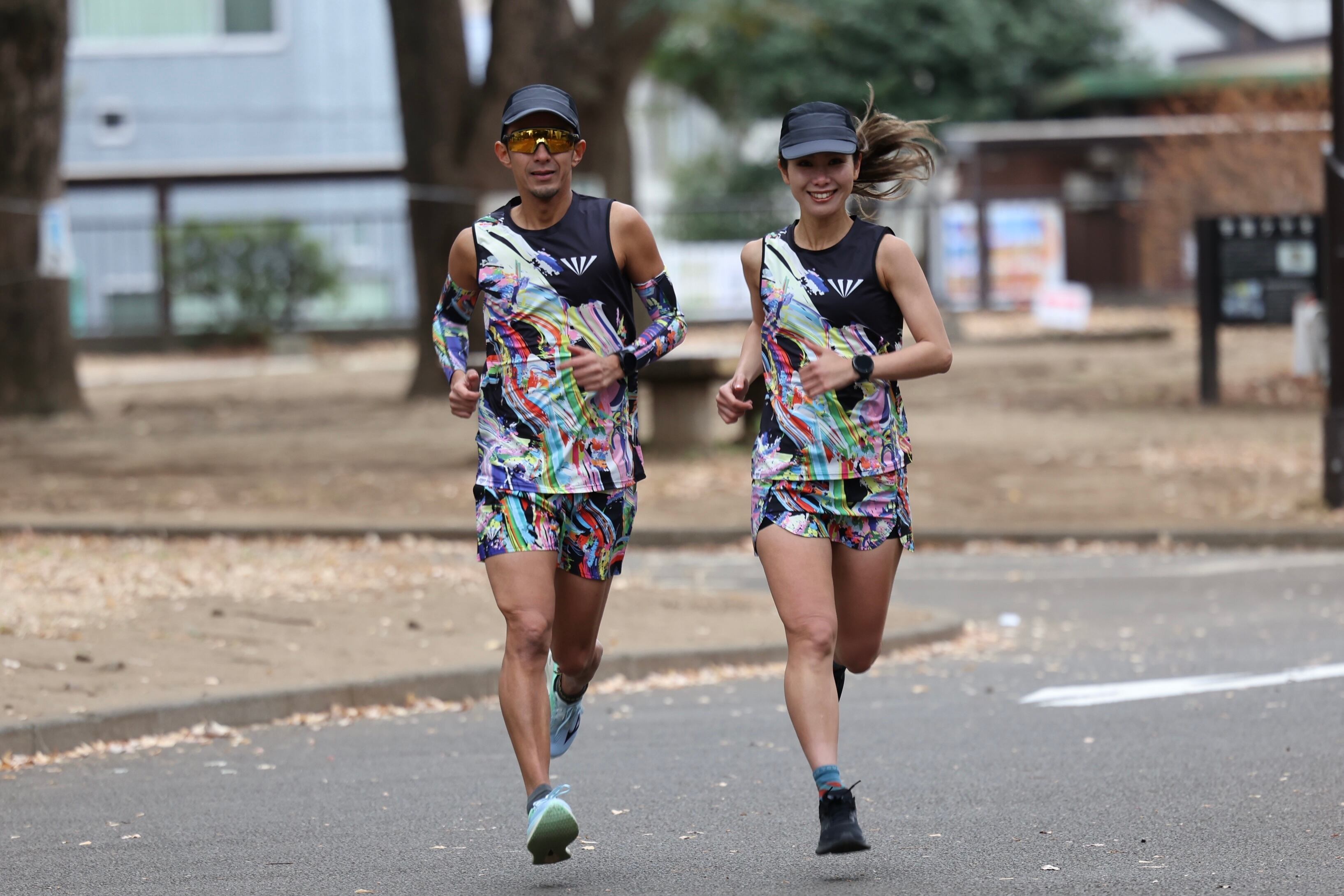 JINGER】ウィメンズ マルチポケット付きランニングスカート【JF-2058