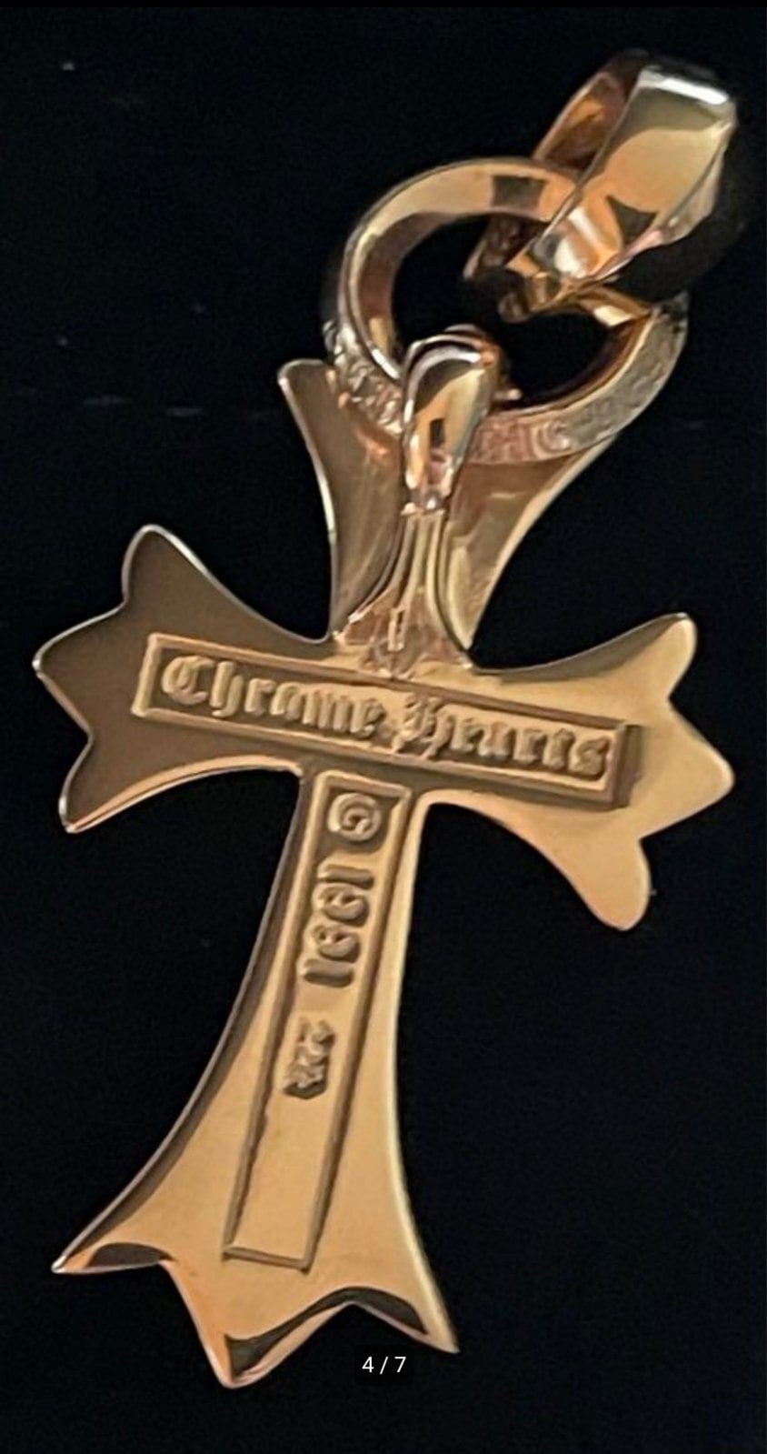 CHROME HEARTS クロムハーツ スモール CHクロス Wベイル PAVEダイヤ