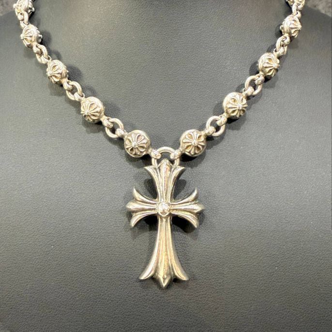 CHROME HEARTS クロムハーツ クロスボールタイニー ネックレス