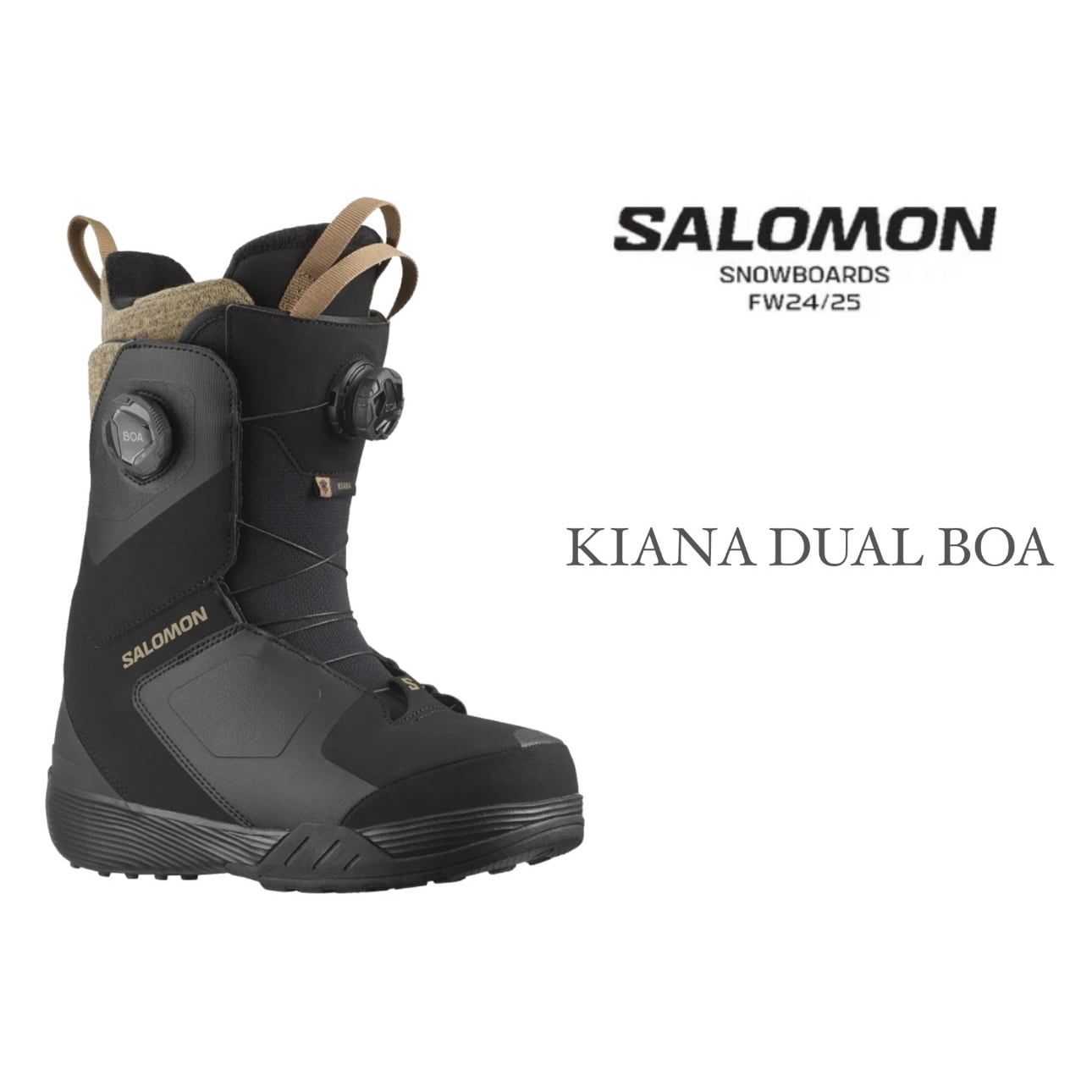 24-25モデル . SALOMON .『 KIANA DUAL BOA 』. Black . サロモン
