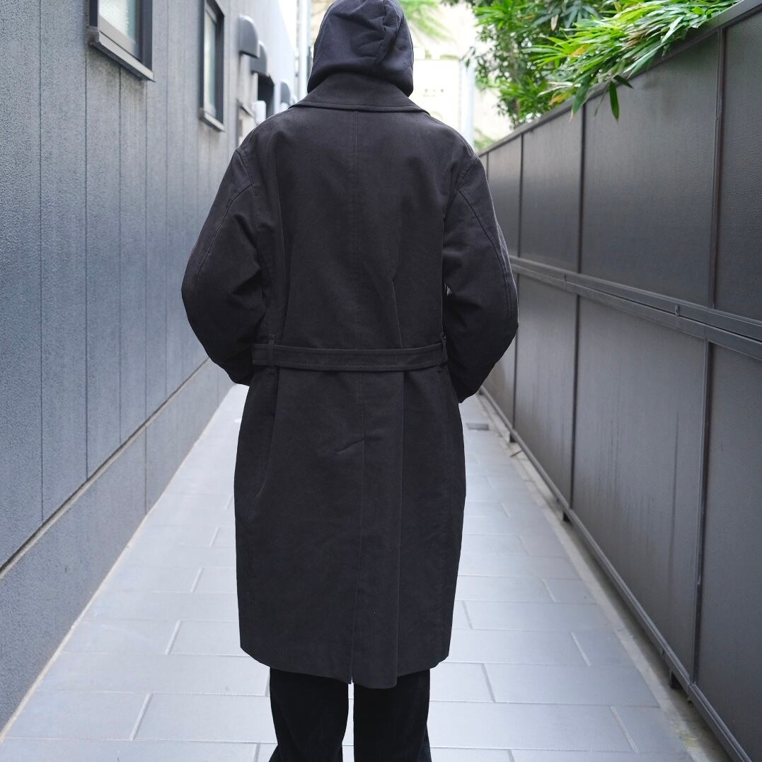 COMOLI(コモリ) / モールスキンミリタリーコート-BLACK-(C03-04012