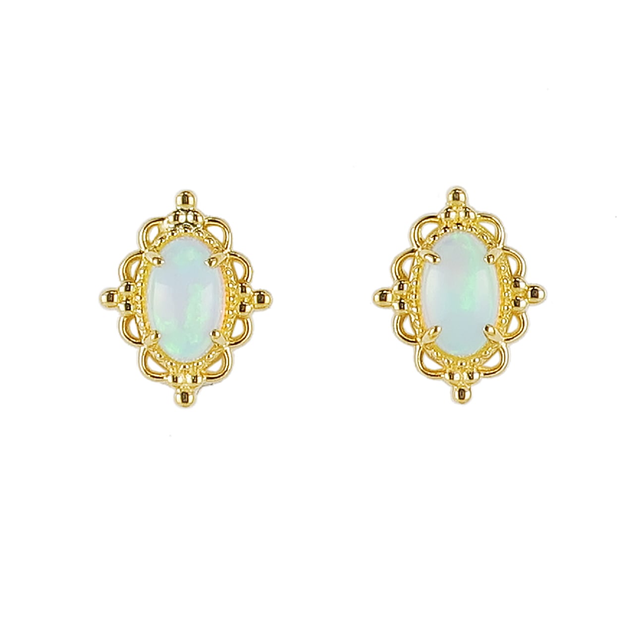 K18オパール アンティーク風ピアス SA-2663 | hinaryhimary