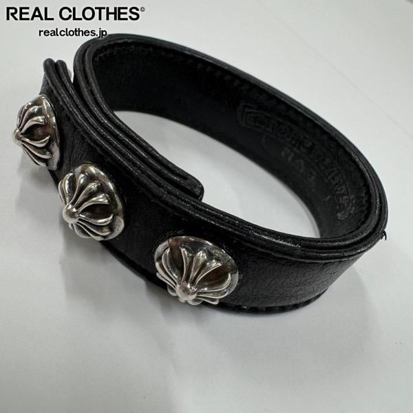 O*☆様 クロムハーツ 3ボタン 2スナップ レザー ブレスレット クロス