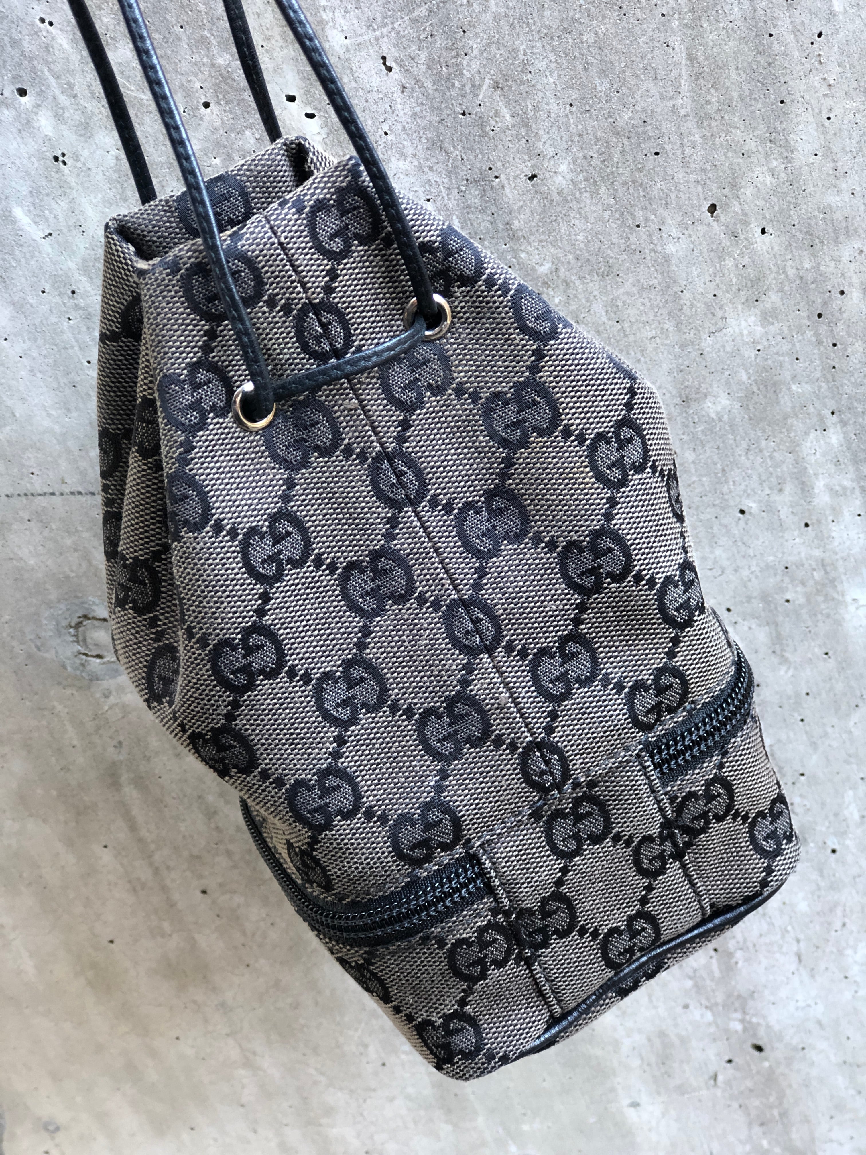 GUCCI グッチ GGキャンバス ミニバッグ 巾着 ポーチ ハンドバッグ