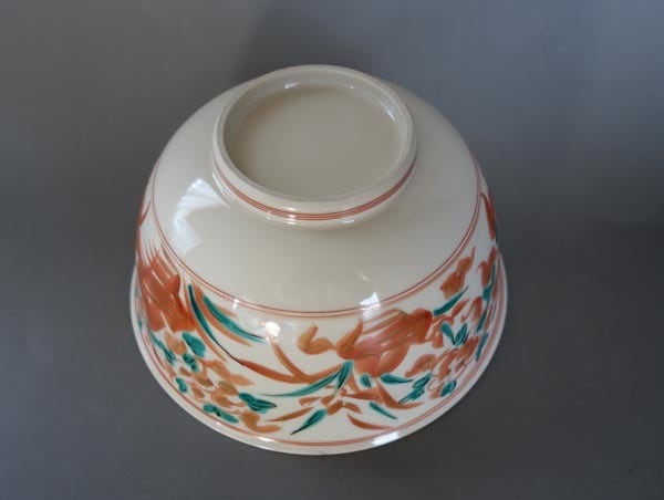 京焼 清水焼 赤絵 深鉢 茶道具 共箱 平安 瑞光 菓子鉢 瑞光窯 伝統工芸